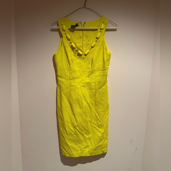 Muse sunny, lemon, yellow beaded dress - Picture 2 of 5